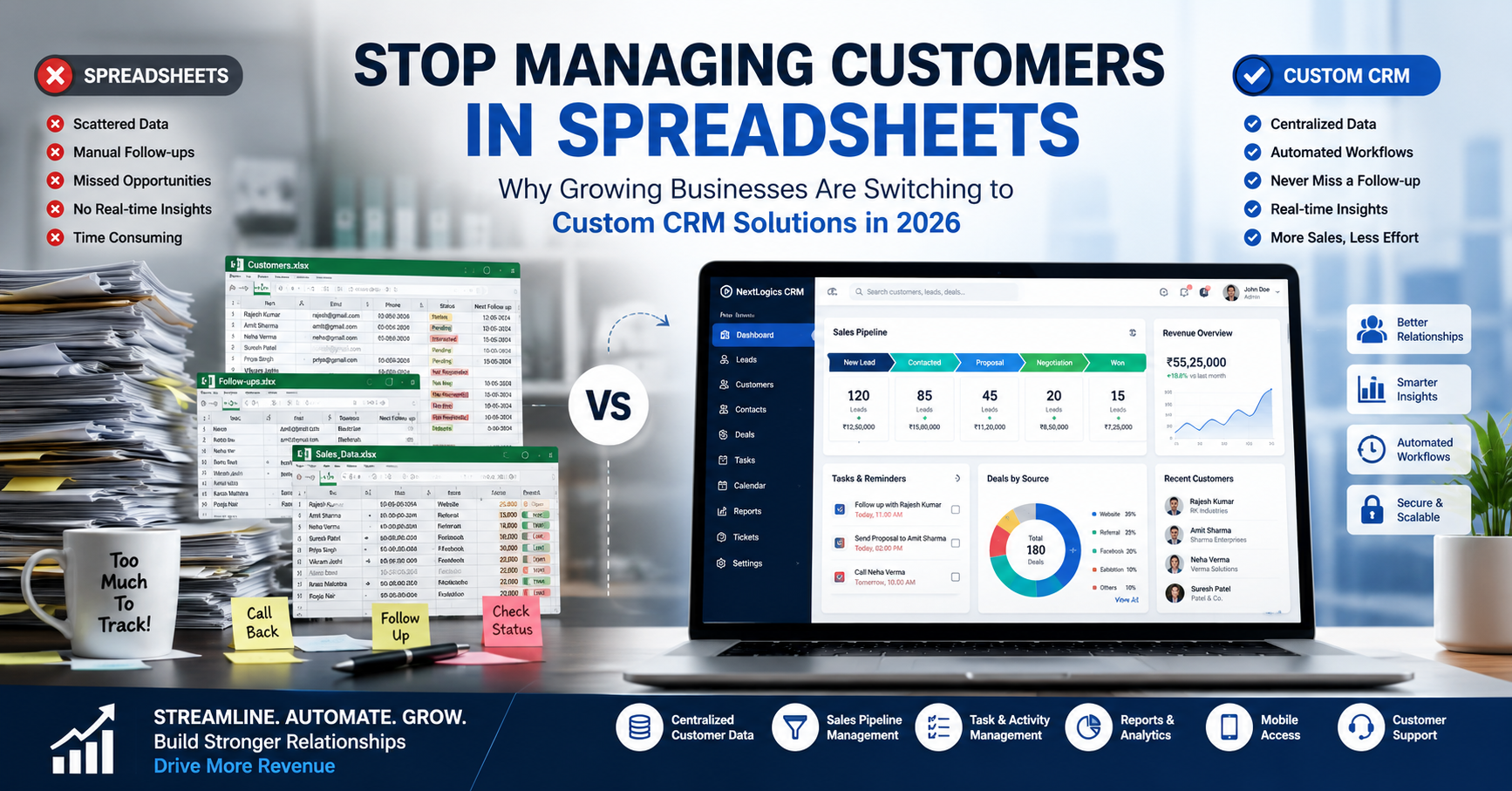 Why Every Growing Business Needs a Custom CRM Instead of Spreadsheets ...